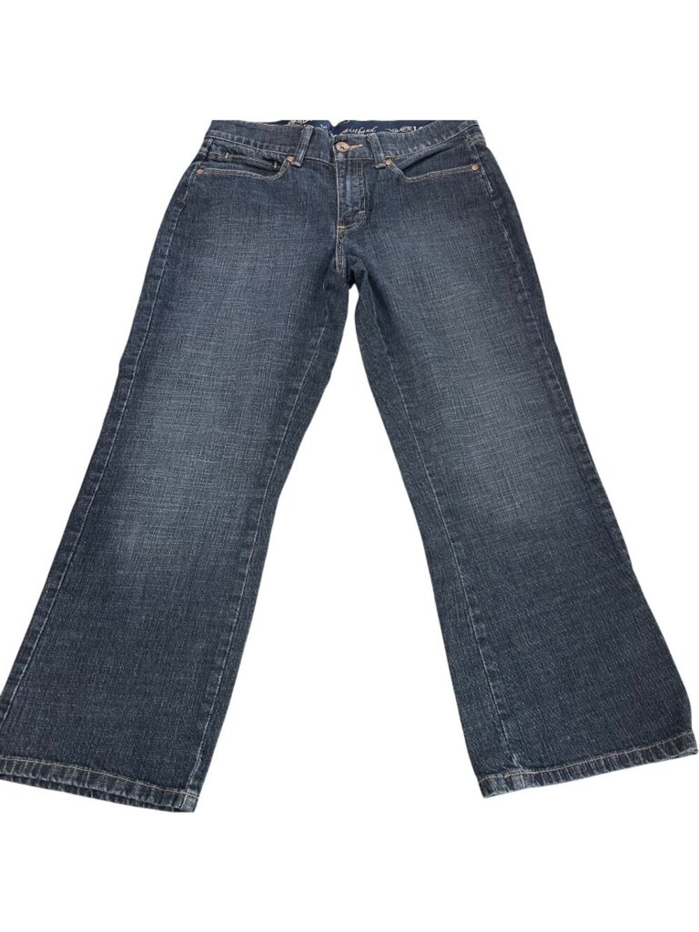 Lee No Gap Waistband Jeans 10 Dark Wash Bootcut Stretch Denim Casual Festival